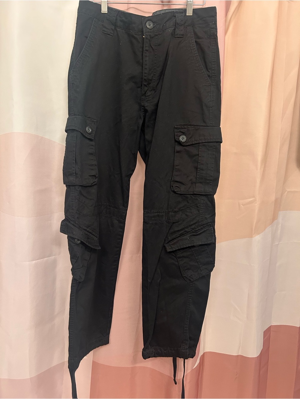 Matchstick Black Cargo Pants - Utility Style